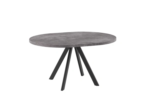 Стол RONDO-110, круглый раздвижной 110(145), ДЫМЧАТАЯ КЕРАМИКА/ЧЕРНЫЙ RONDO 110